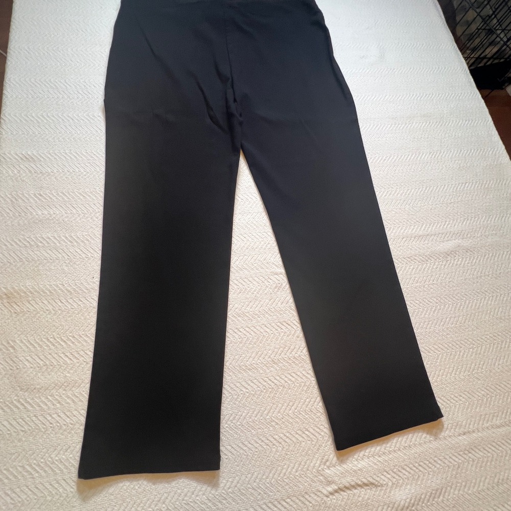 Kaari Blue Womens Black Pull On Dress Pants Straight Leg Stretch Size XL